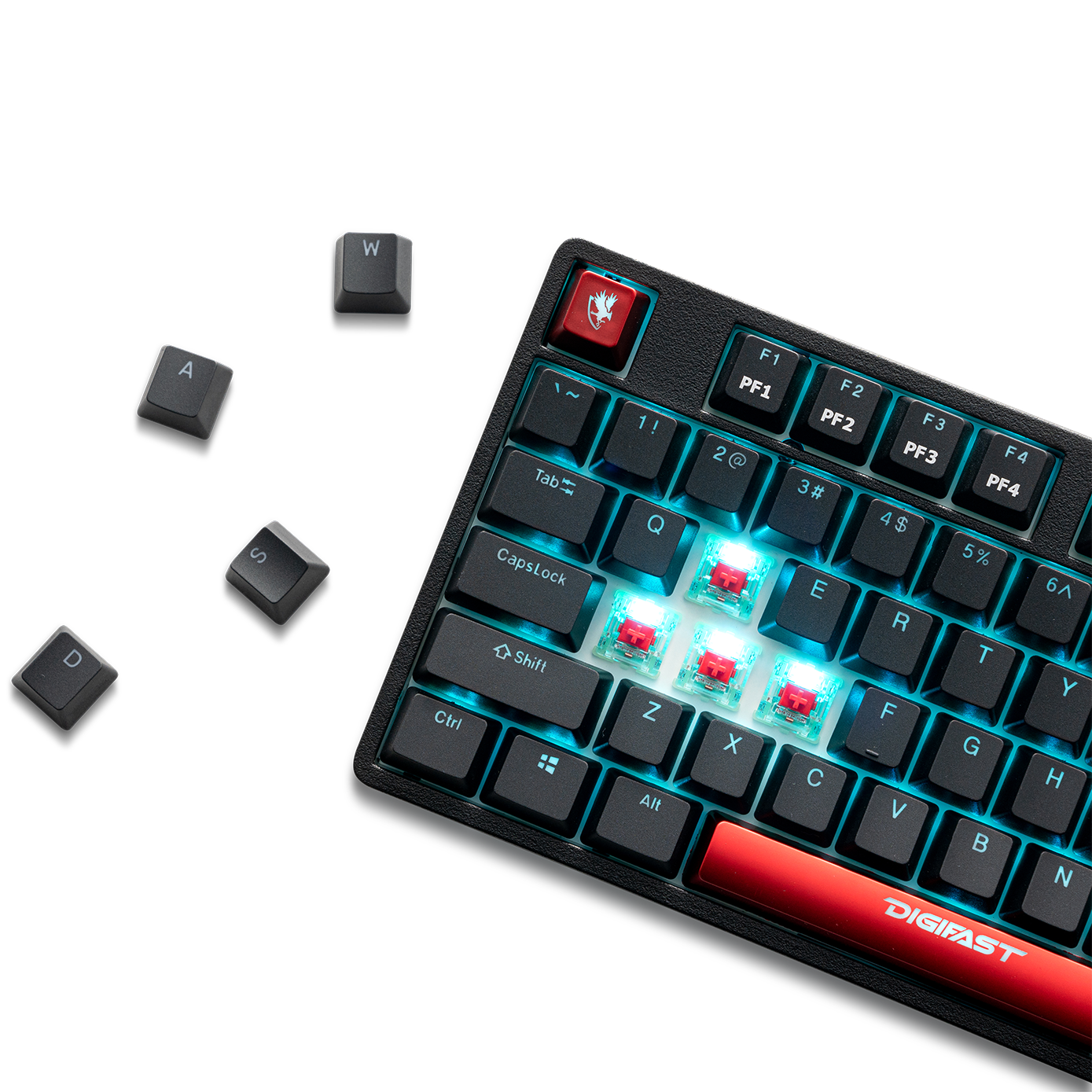 DIGIFAST Mechanical RGB Tenkeyless Gaming Chronus Series Keyboard with Cherry MX Switches