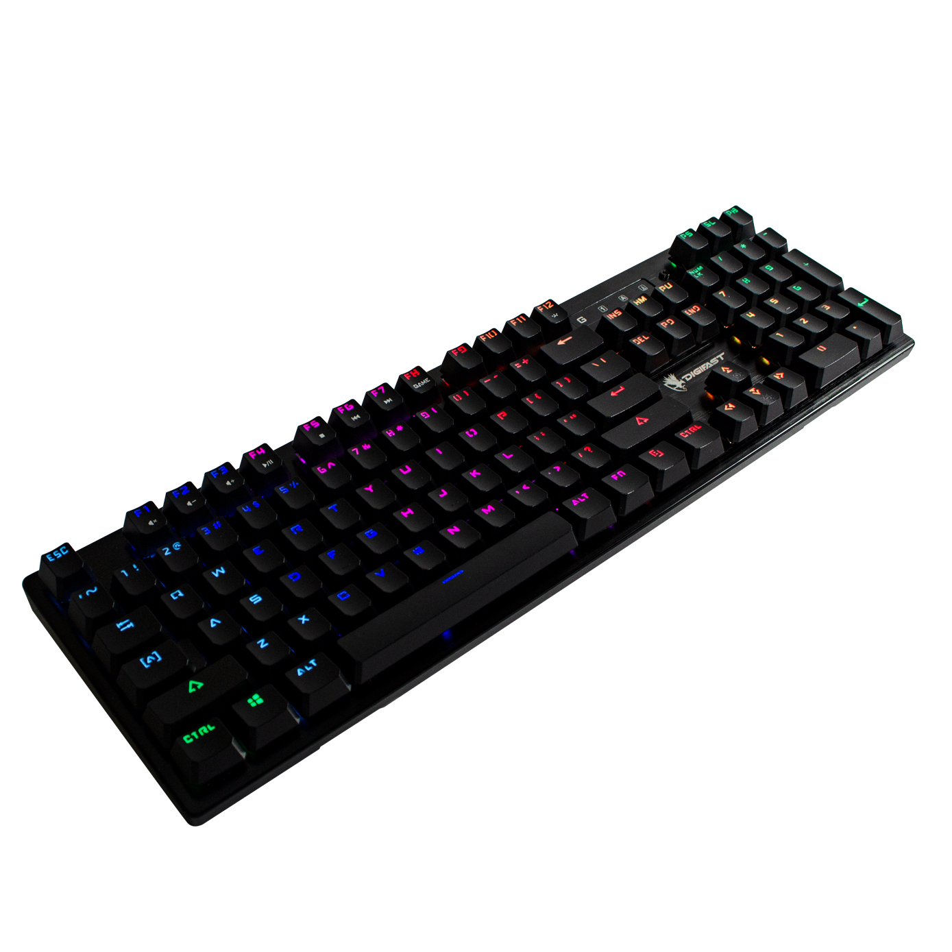 Digifast LK32 Mechanical RGB Gaming Keyboard, Optical Linear Switches 100 million durability, Customizable Color, Textured Surface, Water-Resistant