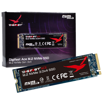 Digifast Ace M.2 NVMe SSD - Gen3x4 PCIe, M.2 2280, SMART Monitoring