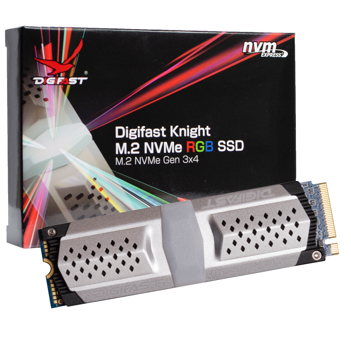 Digifast Knight M.2 NVMe RGB SSD - Gen3x4 PCIe, M.2 2280, SMART Monitoring